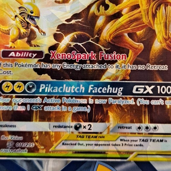 Xenomorph And Pikachu Tag Team Pokemon Card - Picture 4 of 7